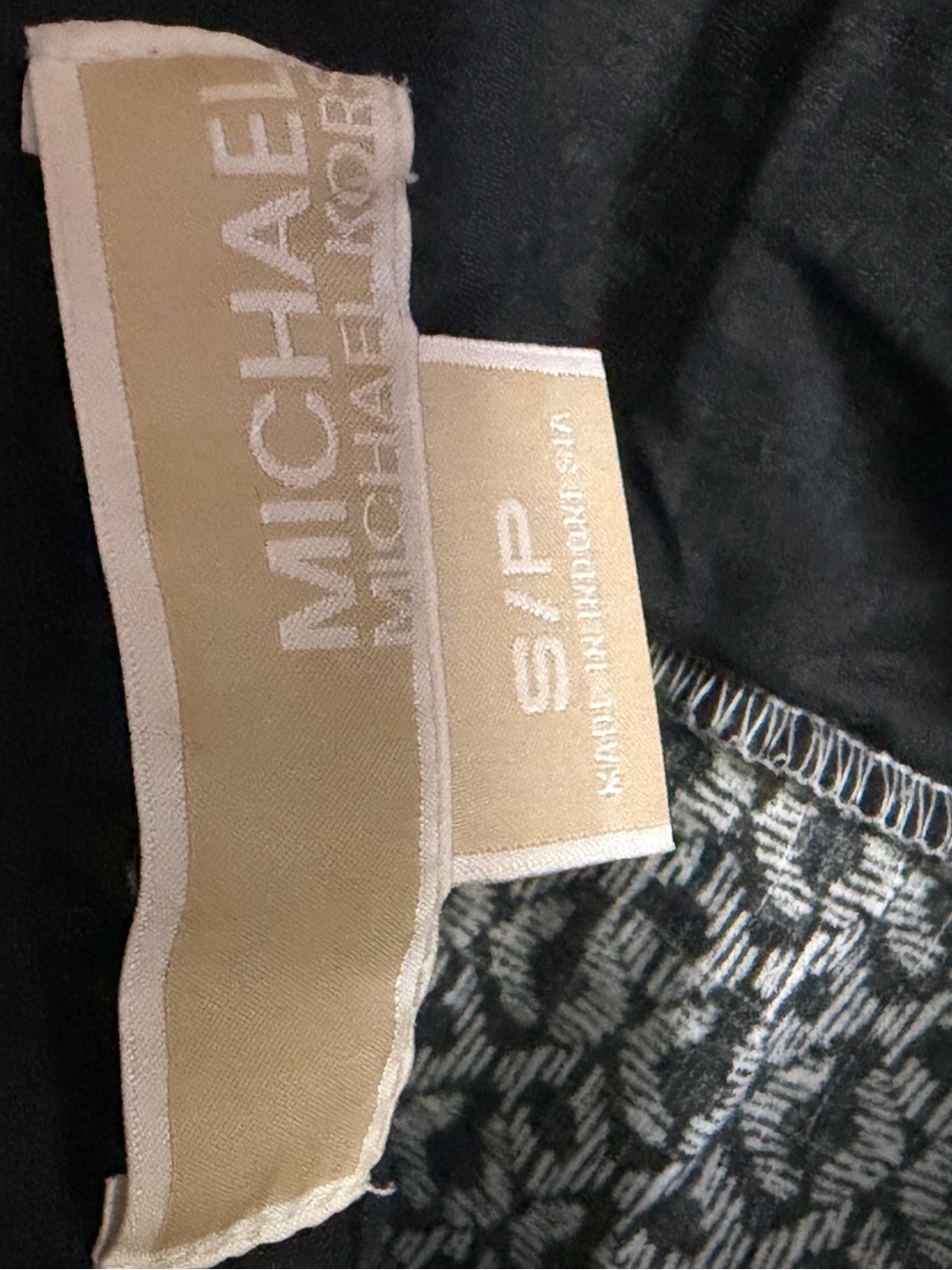 MICHAEL Michael Kors Black White Chain Strap Halter Top S/P - Picture 3 of 4